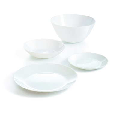 Zelie White Dinnerware Set 19pc
