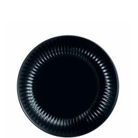 Cottage Black Dessert Plate 19cm