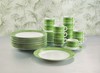 Brush Green Rim Bowl 12cm - 4 3/4"