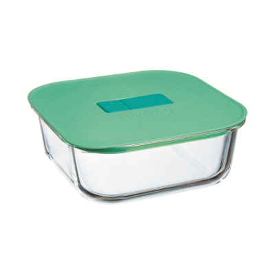 Temp Unique Box Square + Lid Turquoise 110CL - 4oz