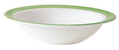 Brush Green Rim Bowl 12cm - 4 3/4"