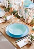 Diwali Light Turquoise Soup Plate 20cm - 7 3/4"