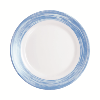 Brush Blue Plate 25.2cm - 10"